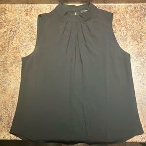 Black Blouse with Mandarin Neckline